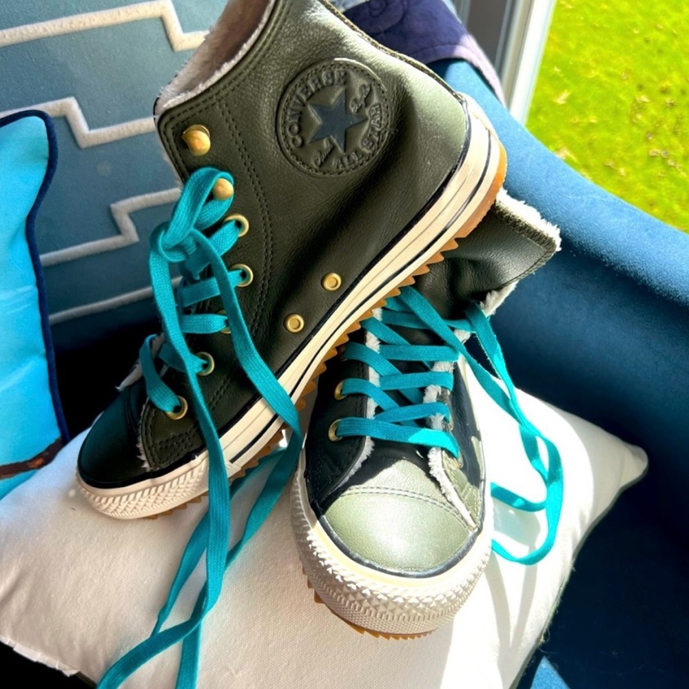 Converse CTAS Hiker Hi Boot “Utility Green/Rapid Teal” Shoe Size 7.5 Women